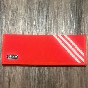 Adidas Bright Red Wallet with White Stripes